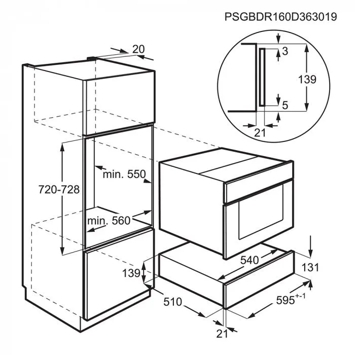 AEG KDE911423B Built In Vacuum Drawer - Black