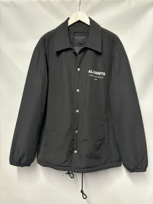 AllSaints Black Insulated Underground Coach Jacket Large