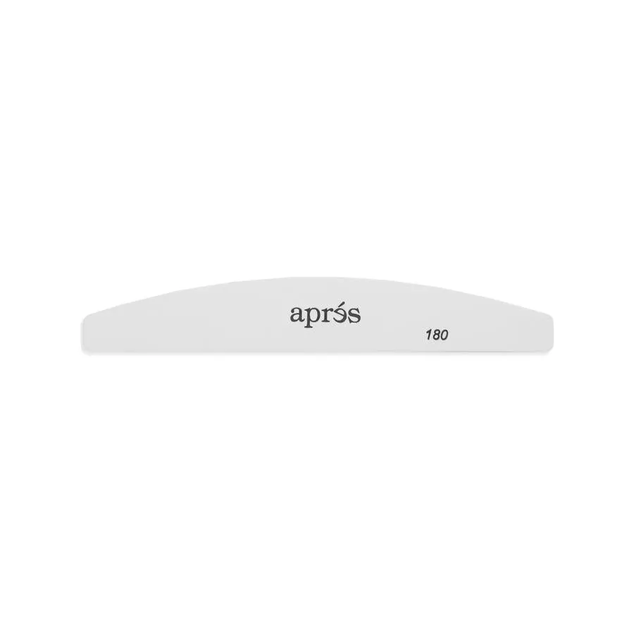 Apres - White Nail File 100/180 Grit - Crescent