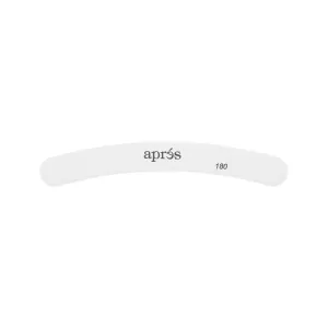 Apres - White Nail File 100/180 Grit - Curve