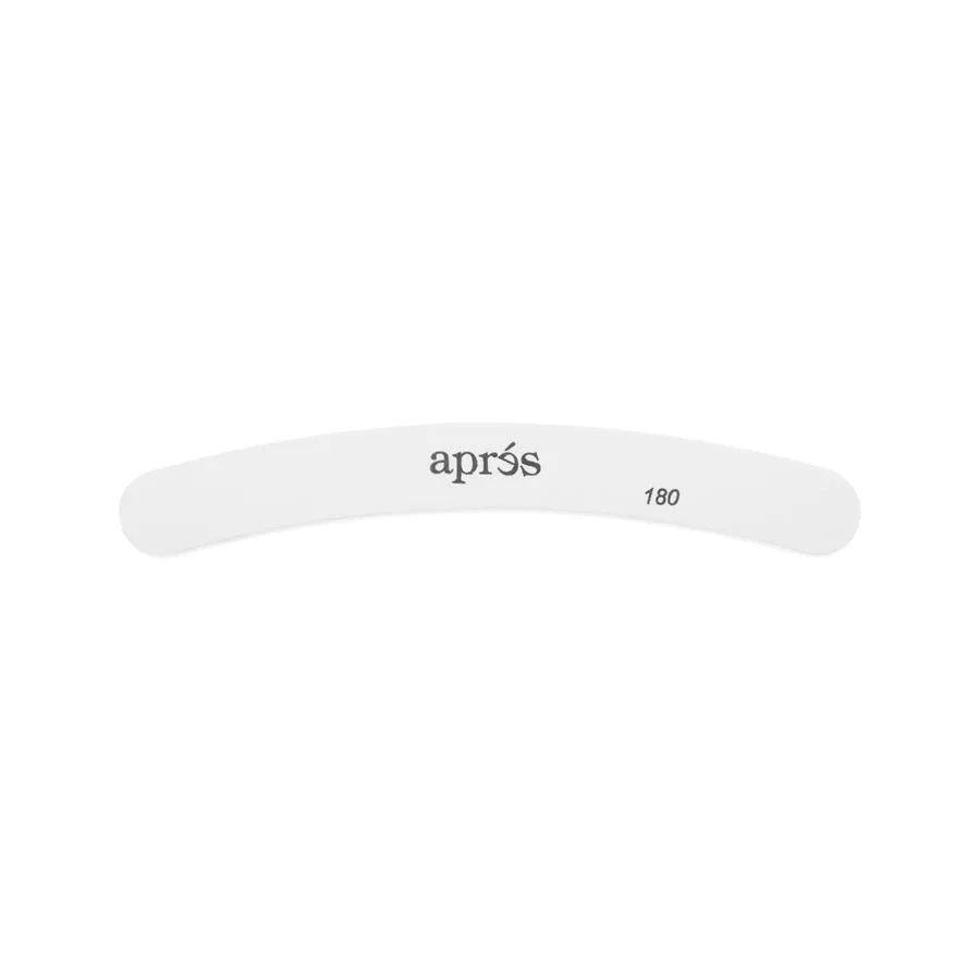 Apres - White Nail File 100/180 Grit - Curve