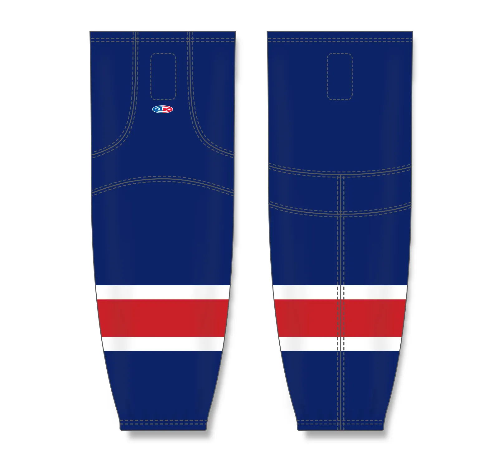 Athletic Knit (AK) HS2100-690 Columbus Blue Jackets Navy Mesh Ice Hockey Socks