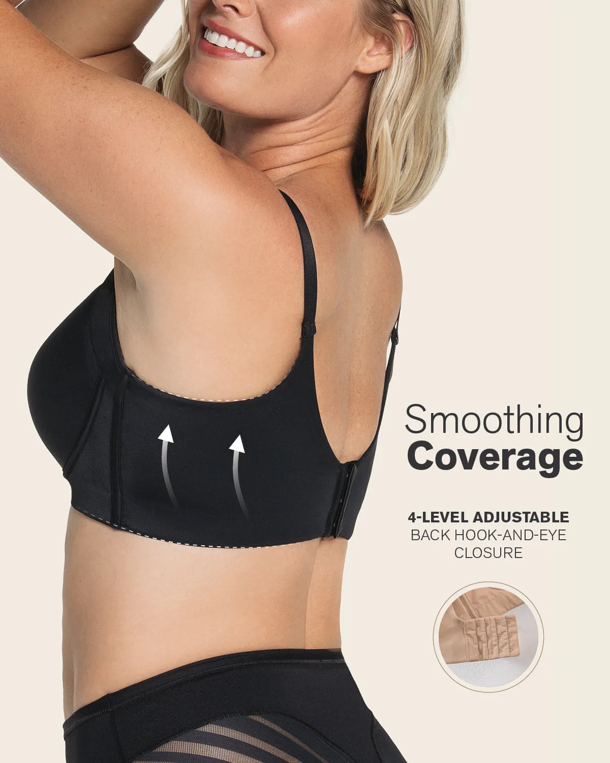 Back Smoothing Bra with Soft Full Coverage Cups