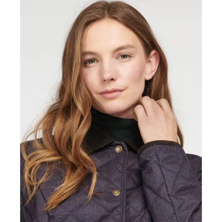 Barbour Ladies Snowhill Quilt Jacket - Elderberry-Natural