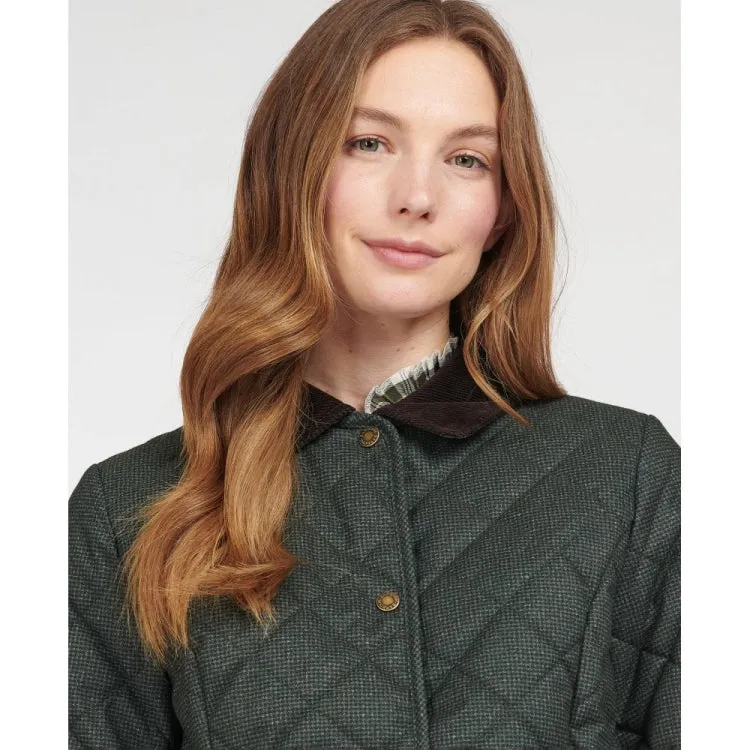 Barbour Ladies Snowhill Quilt Jacket - Olive-Natural