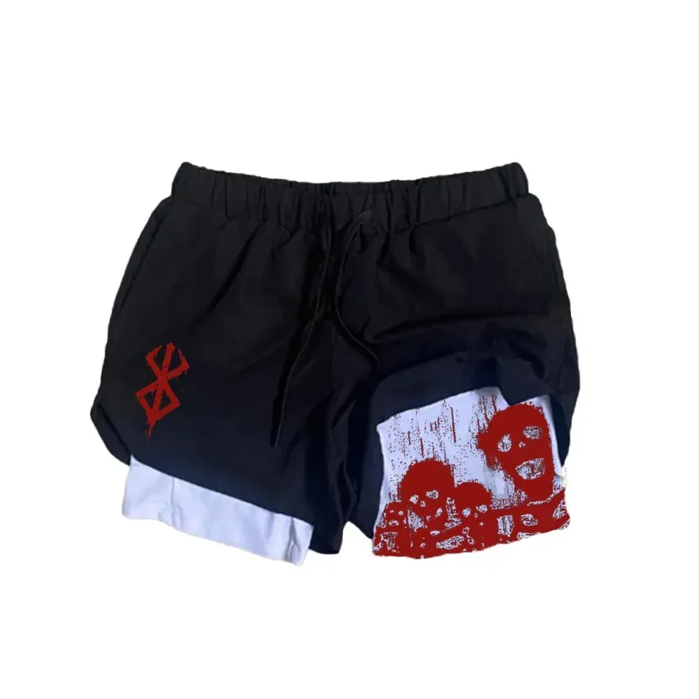 Berserk Fallen Sacrifice Mesh Gym Shorts