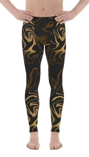 Black & Gold Men's Leggings