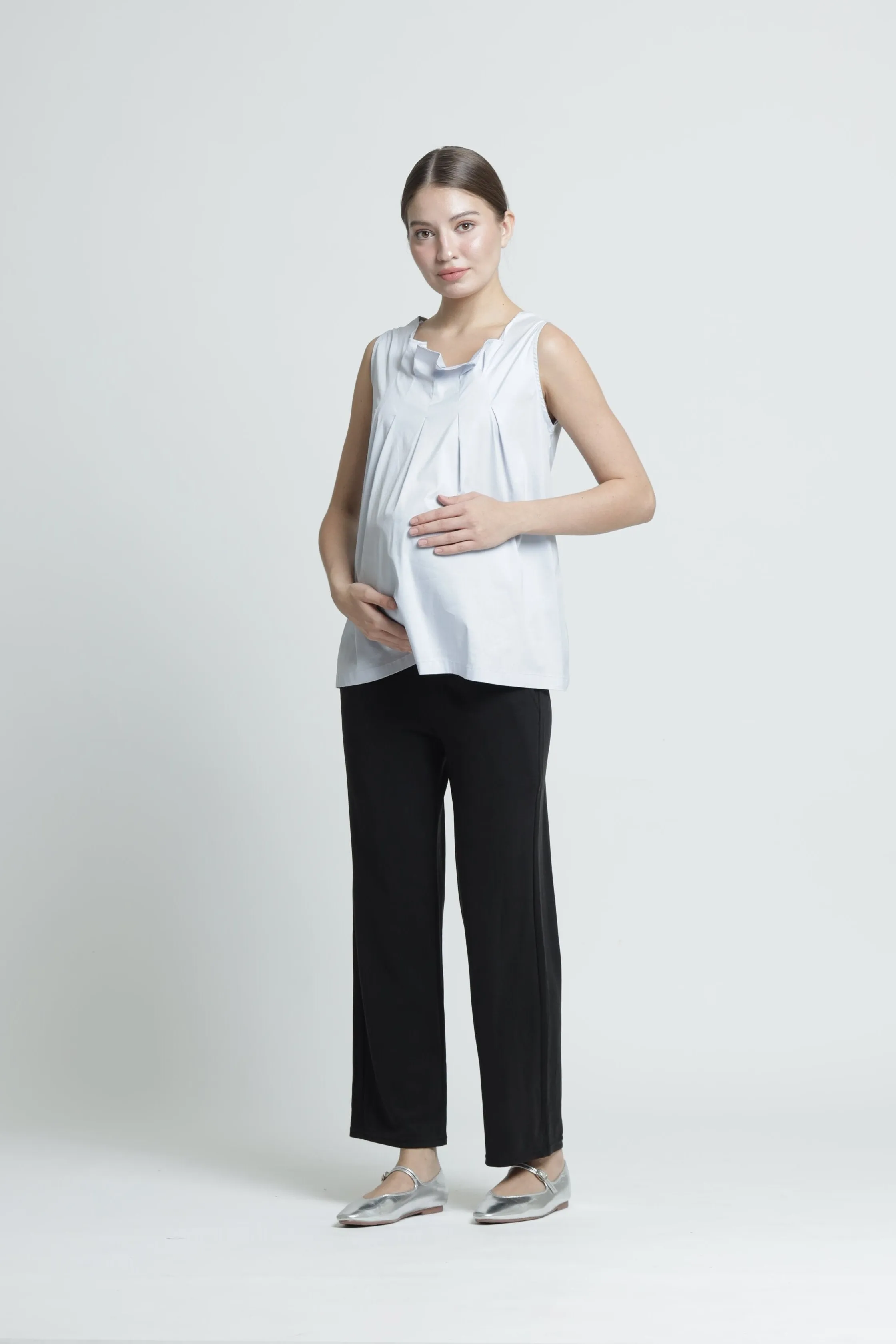 Black Ultrasoft Bamboo 2.0 Maternity Basic Pants