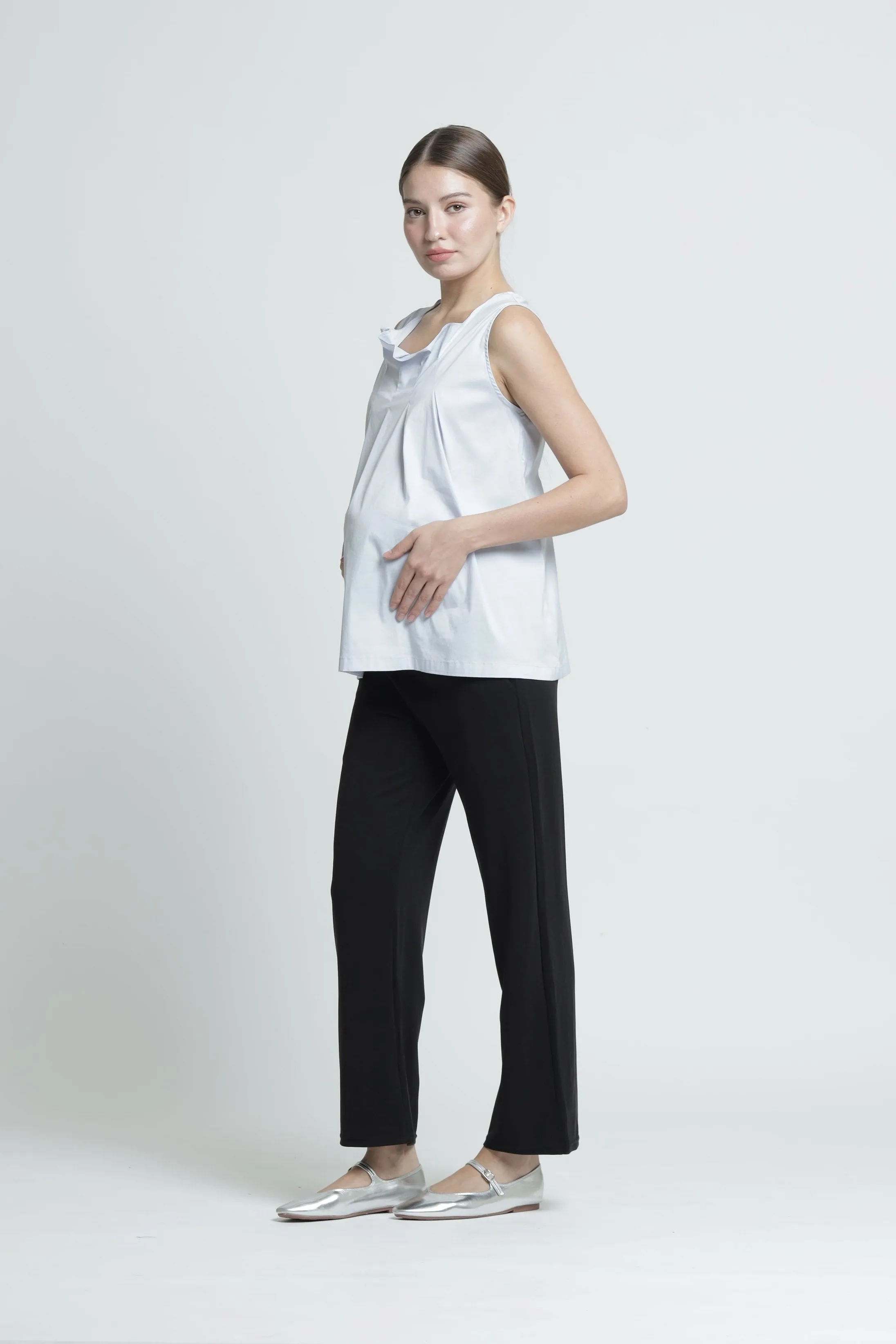 Black Ultrasoft Bamboo 2.0 Maternity Basic Pants