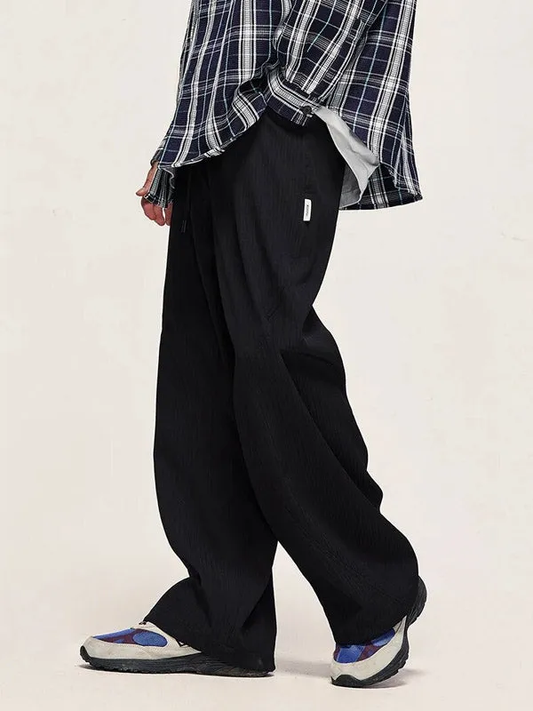 Black Wide Leg Pants with Adjustable Leg Open