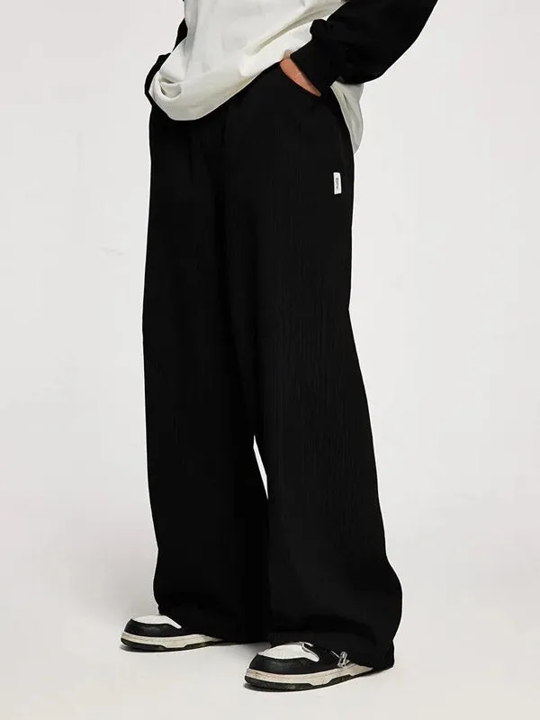 Black Wide Leg Pants with Adjustable Leg Open