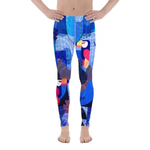 Blue Abstract Men's Leggings