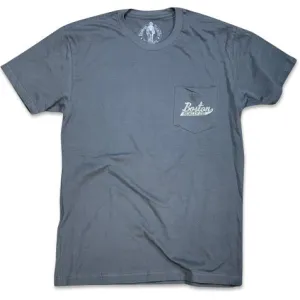 Boston Scally The Industrial Pocket Tee T-Shirt - Metal Grey