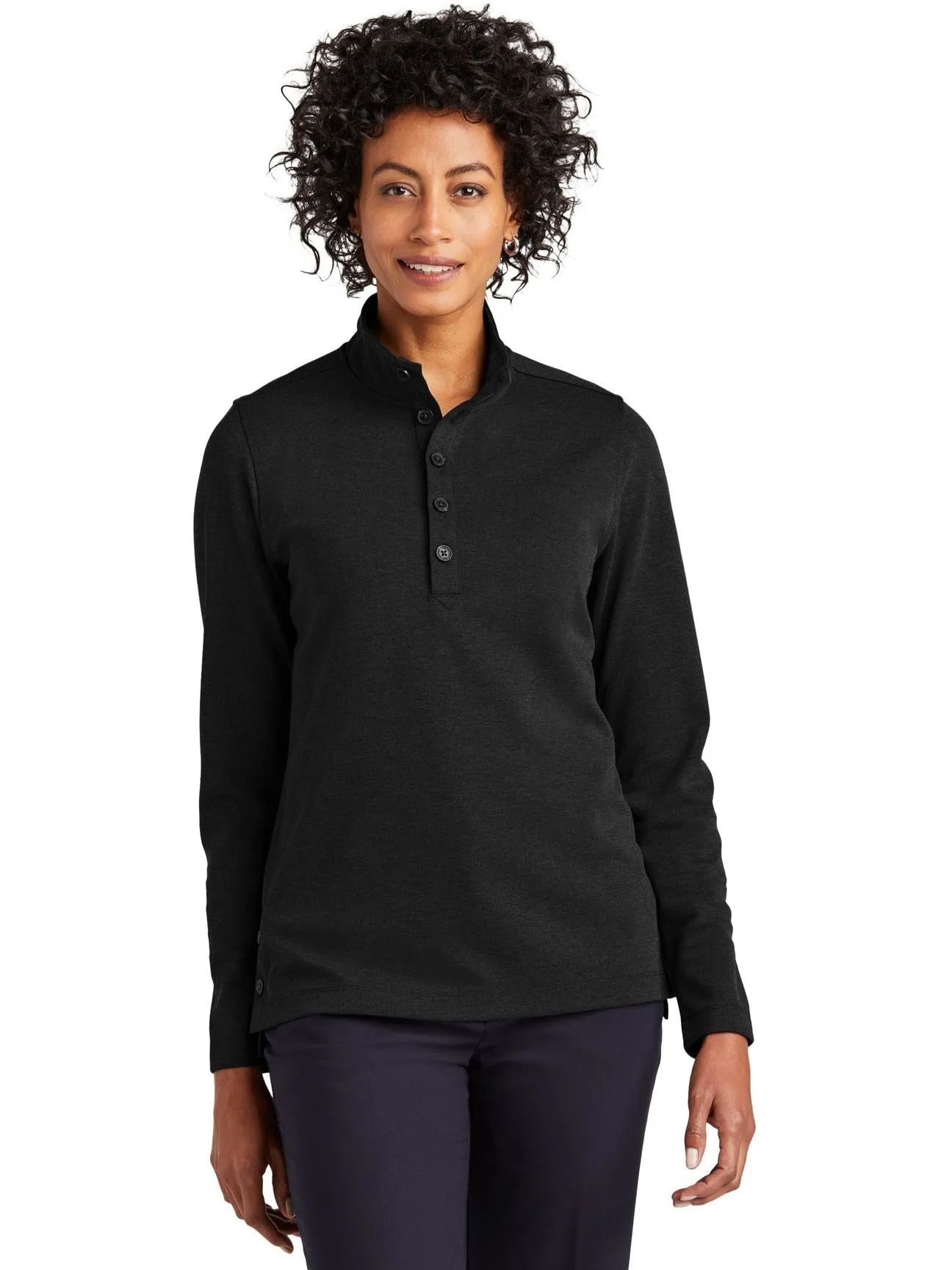 Brooks Brothers Ladies Mid-Layer Stretch 1/2-Button