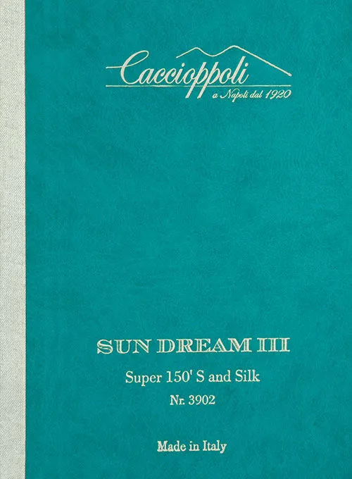 Caccioppoli Sun Dream Rafana Blue Wool Silk Suit