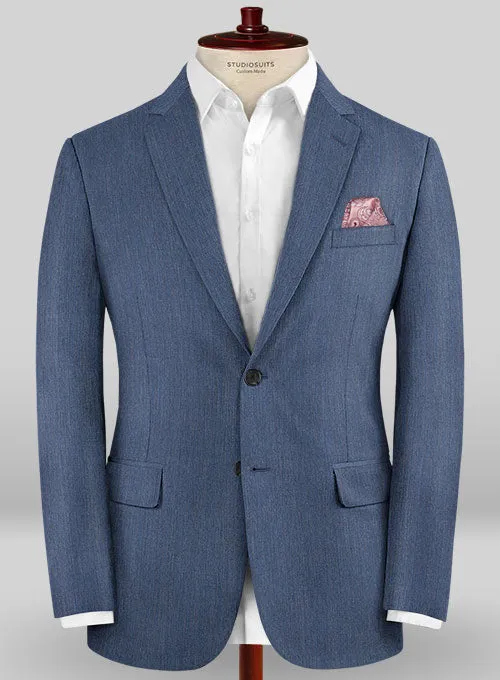 Caccioppoli Sun Dream Rafana Blue Wool Silk Suit