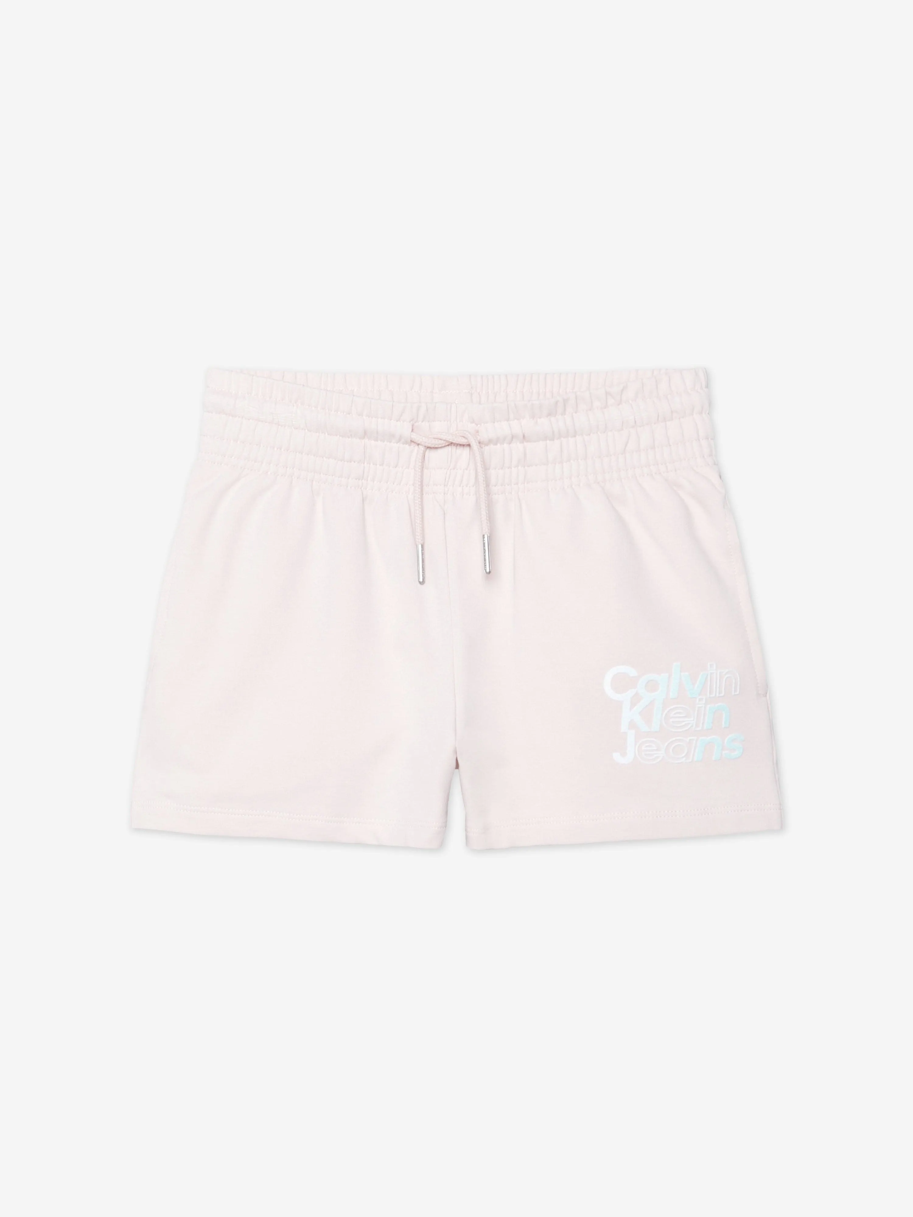 Calvin Klein Girls Gradient Hero Logo Shorts in Pink