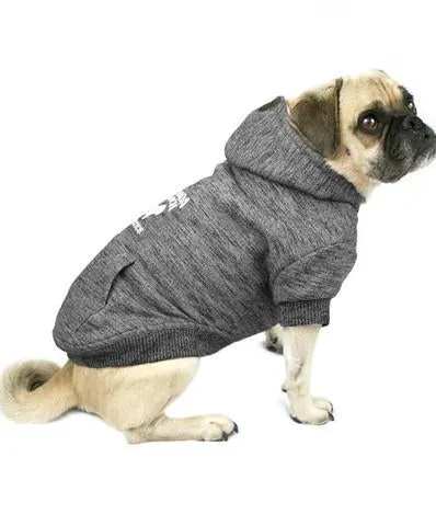 Canada Pooch Cozy Caribou Hoodie Grey