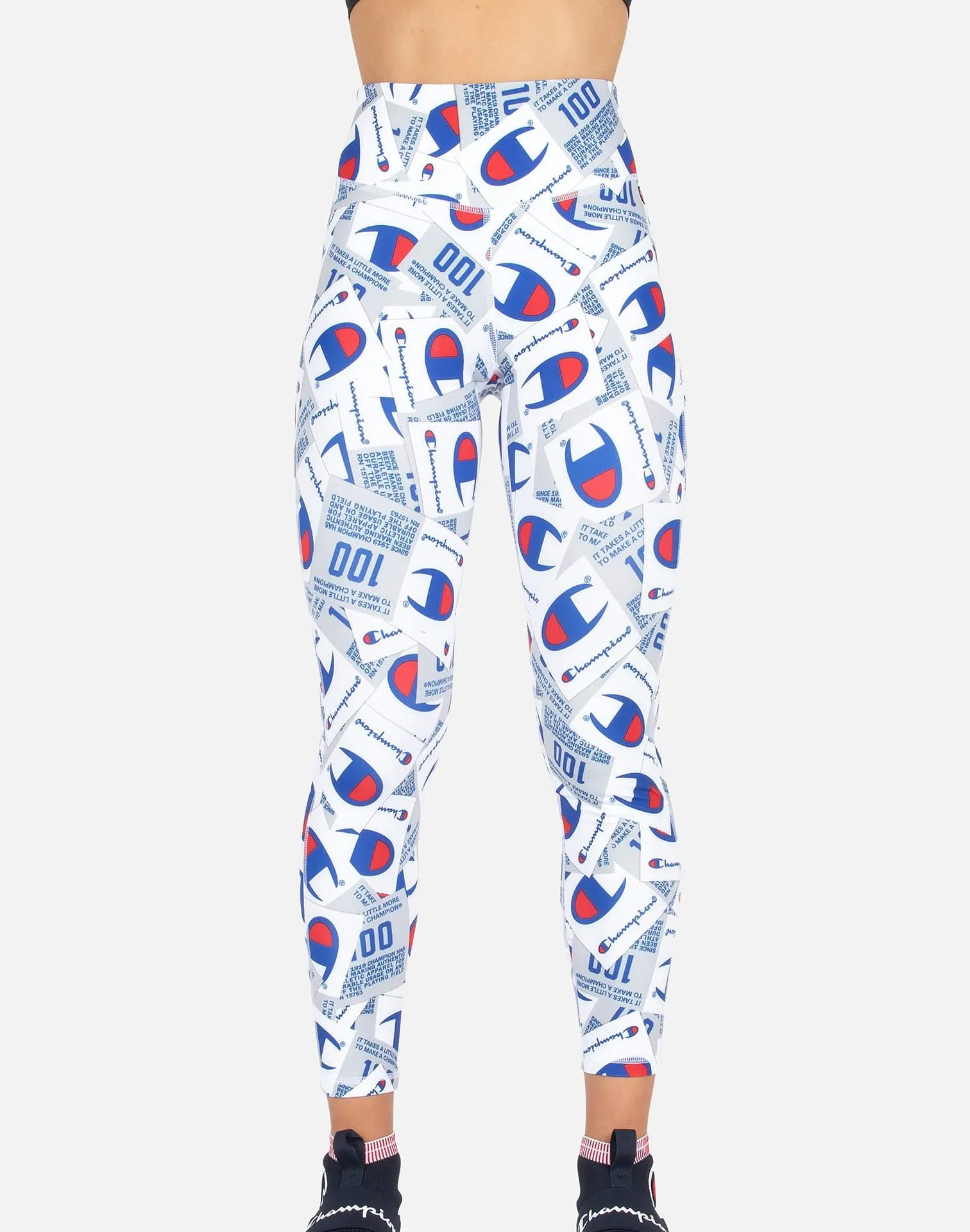 Champion HIGH-WAISTED JOCK TAG AOP LEGGINGS