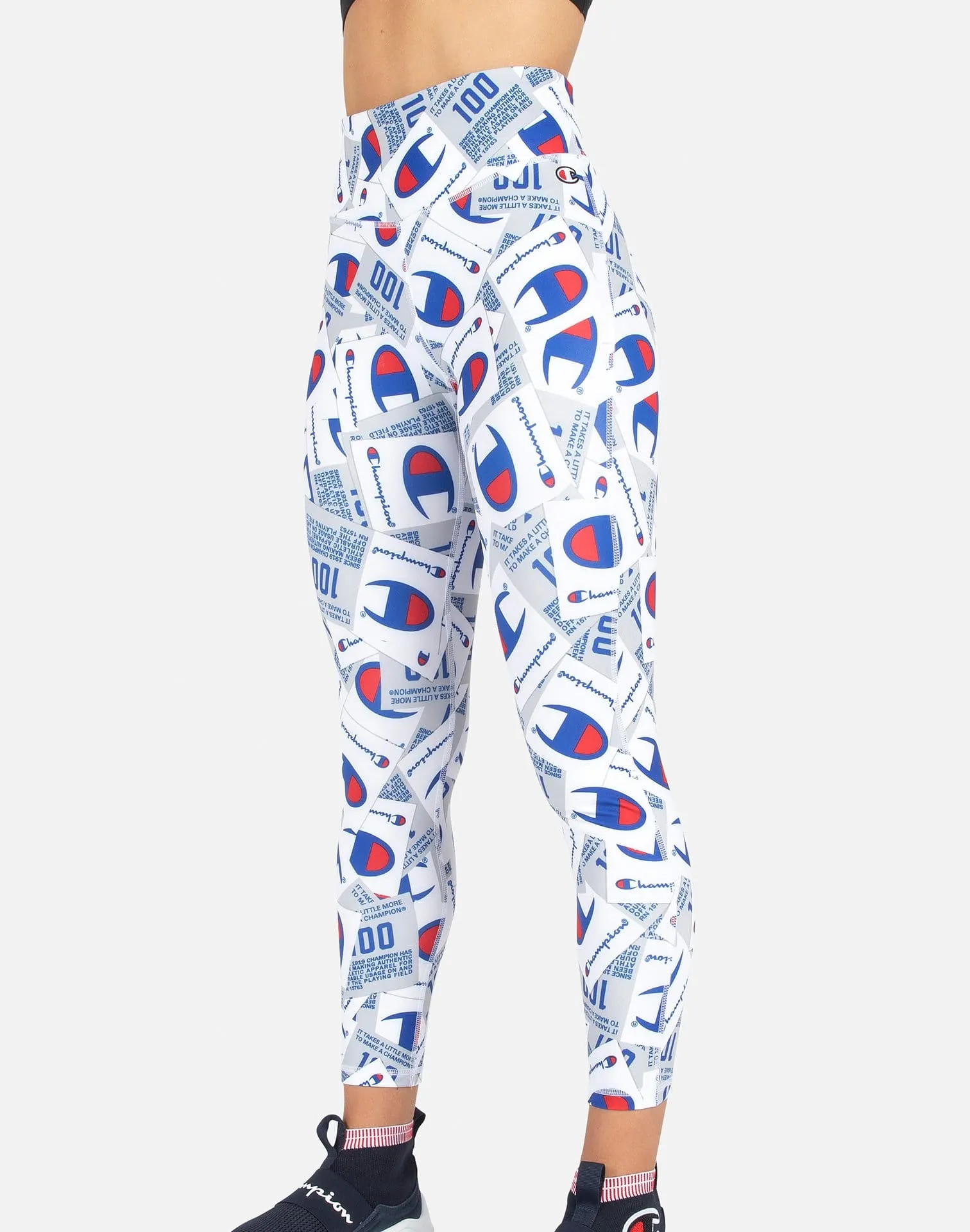 Champion HIGH-WAISTED JOCK TAG AOP LEGGINGS