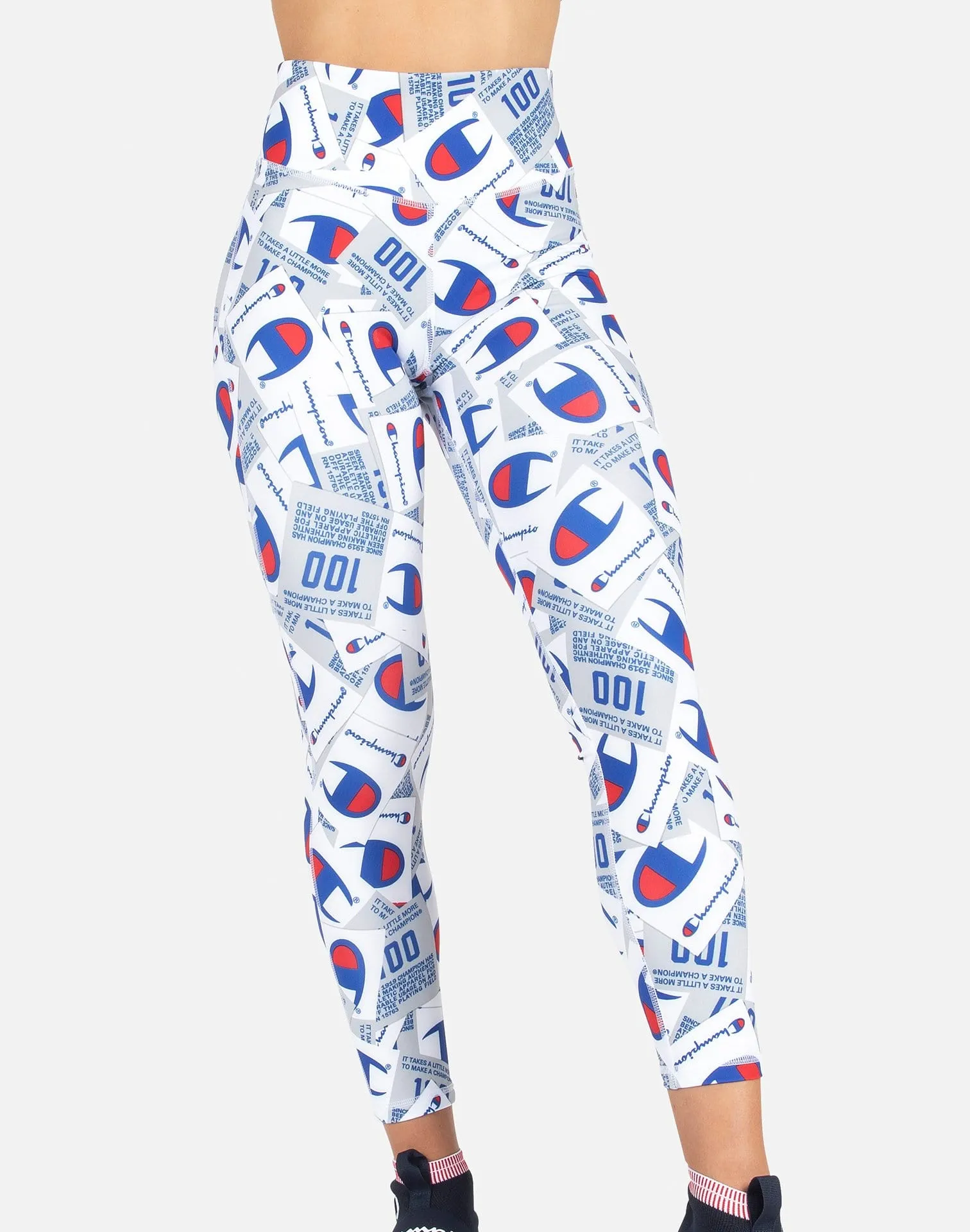 Champion HIGH-WAISTED JOCK TAG AOP LEGGINGS