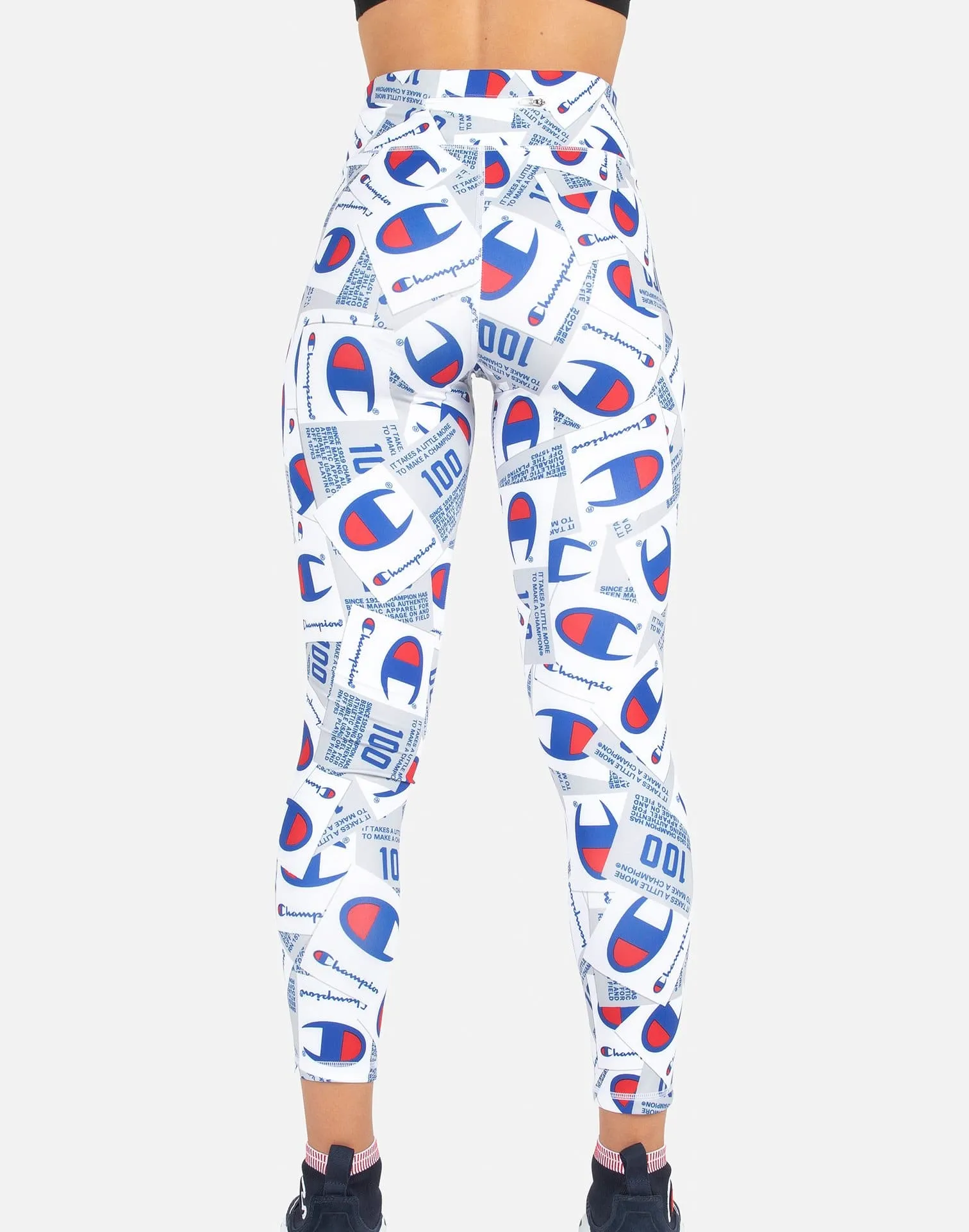 Champion HIGH-WAISTED JOCK TAG AOP LEGGINGS