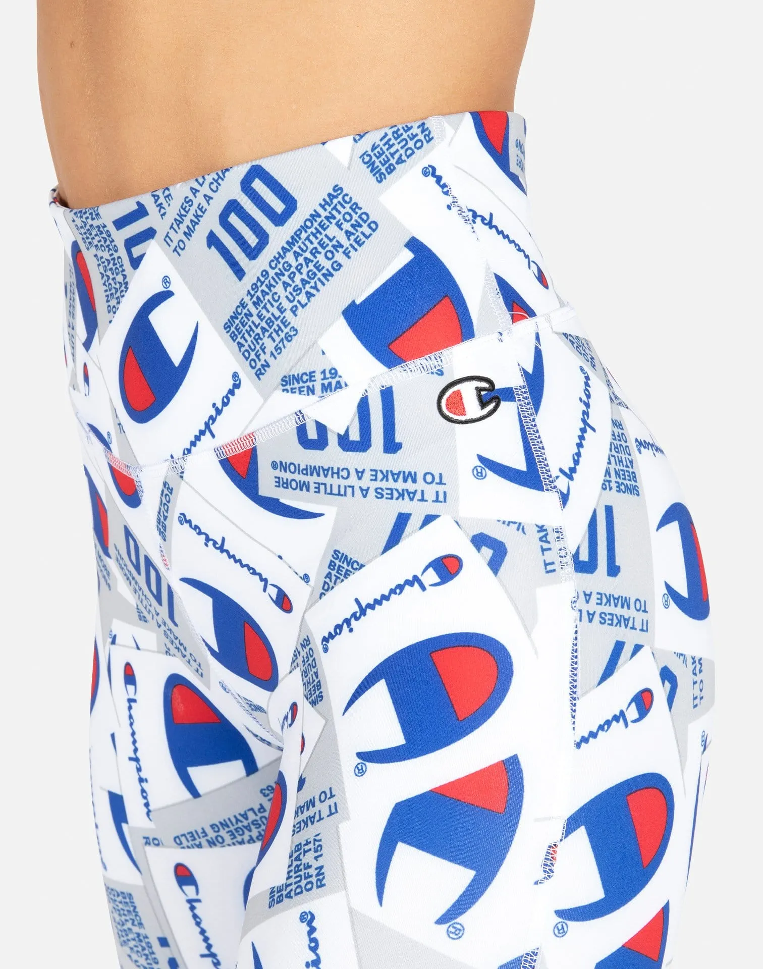 Champion HIGH-WAISTED JOCK TAG AOP LEGGINGS