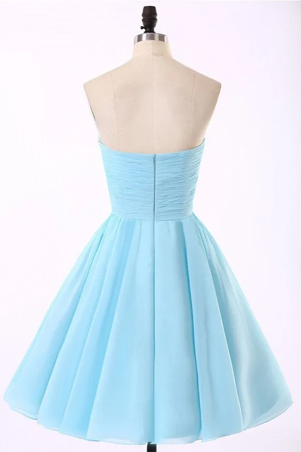 Cheap Chiffon Light Blue Cute homecoming dresses, CM0018