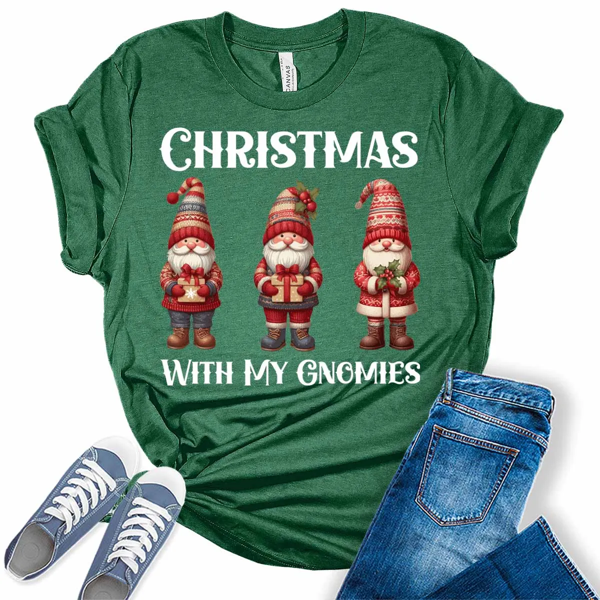 Christmas With My Gnomies Shirt For Women