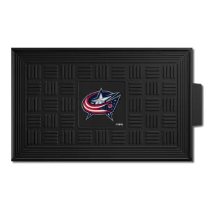 Columbus Blue Jackets Heavy Duty Vinyl Medallion Door Mat - 19.5in. x 31in.