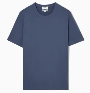 Cos Mid Weight Brushed T-Shirt, Blue