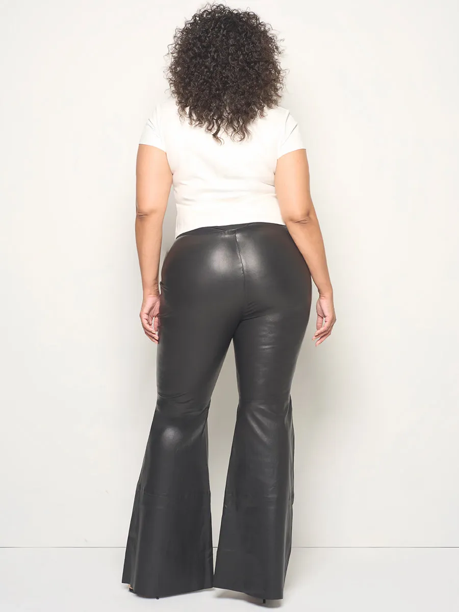 CURVE KAT STRETCH LEATHER BELL LEGGINGS