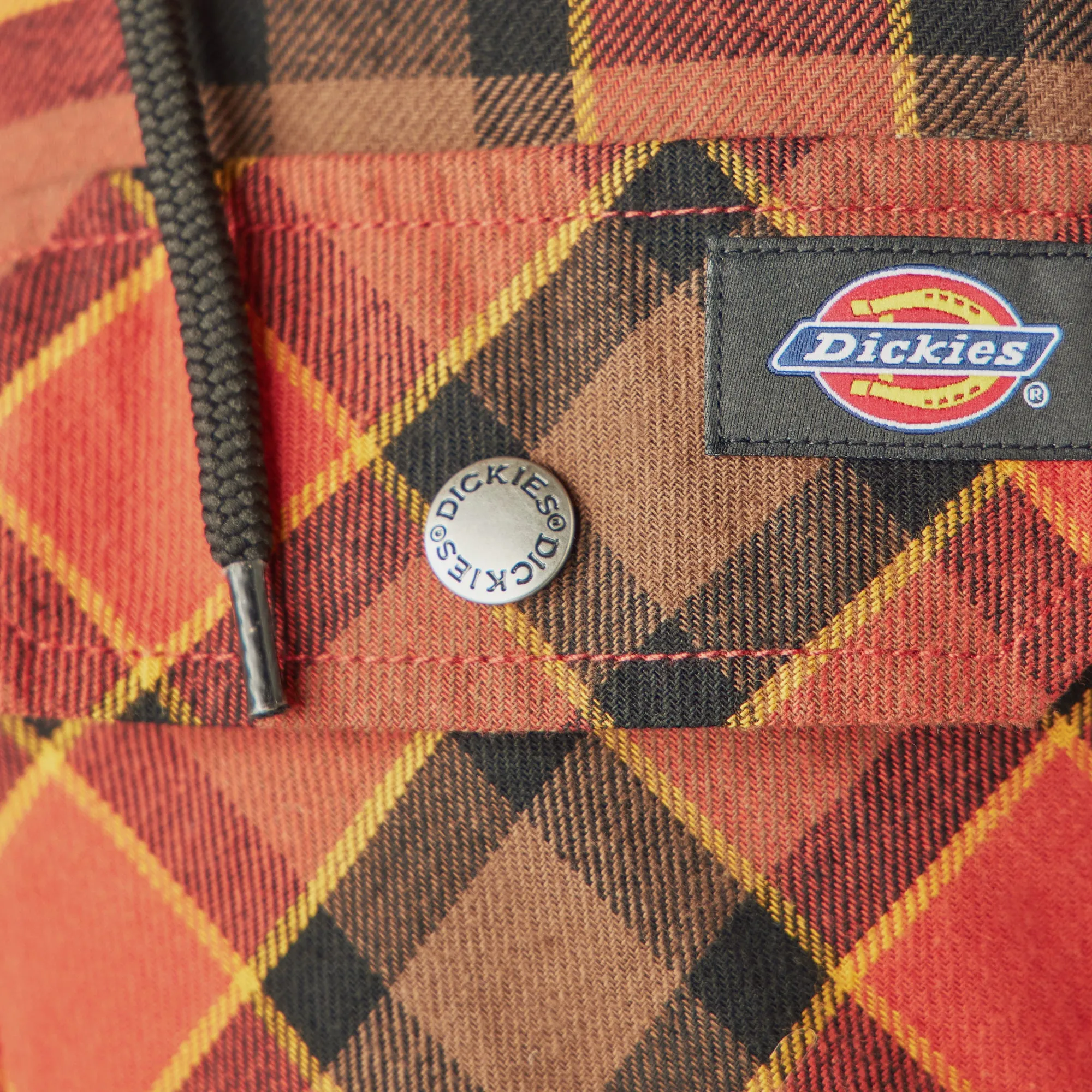 Dickies Men's Durable Water Repellent Hooded Flannel Shirt Jac