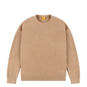 Dime Wave Knit Crewneck - Khaki