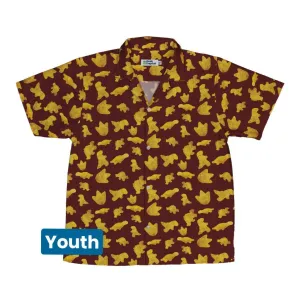 Dinosaur Chicken Nuggets Red Youth Hawaiian Shirt