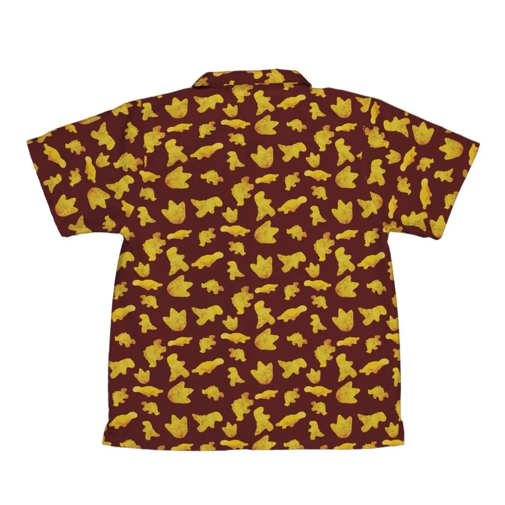 Dinosaur Chicken Nuggets Red Youth Hawaiian Shirt