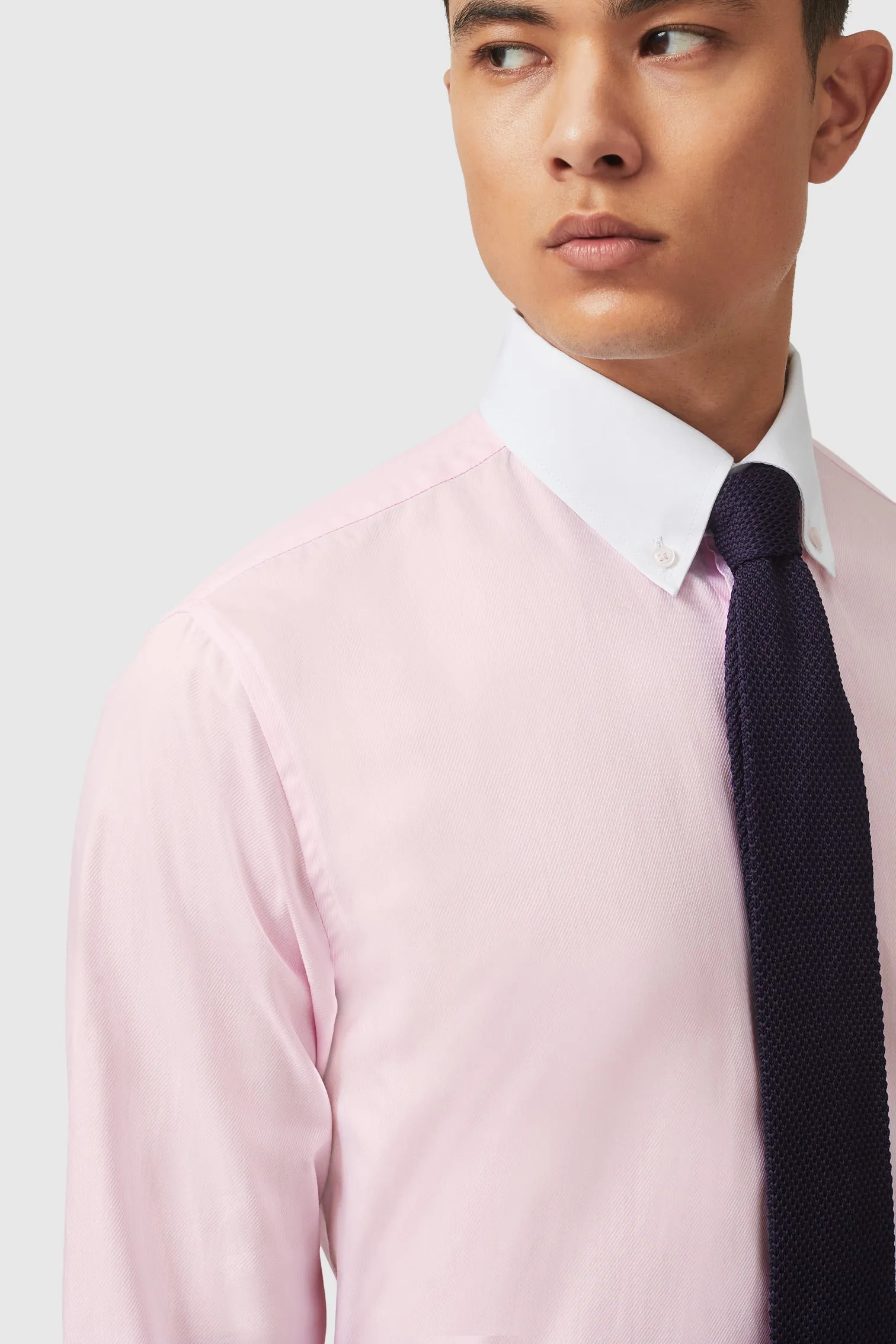 Dumfries Slim Fit Pink Cotton Shirt - ARCHIVE