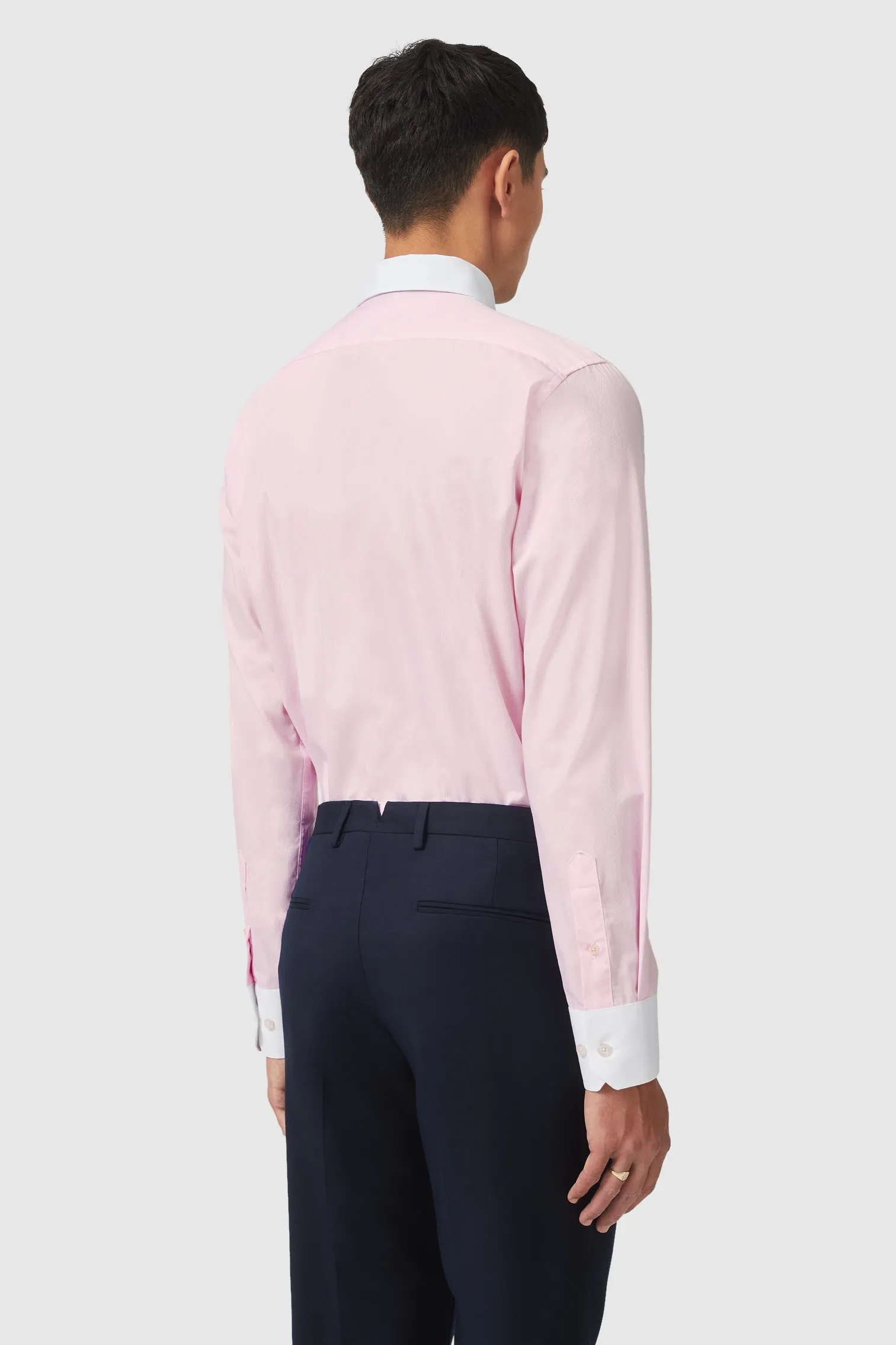 Dumfries Slim Fit Pink Cotton Shirt - ARCHIVE