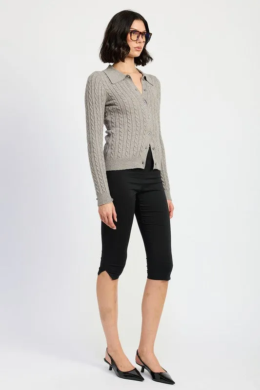 Emory Park CABLE KNIT CARDIGAN TOP