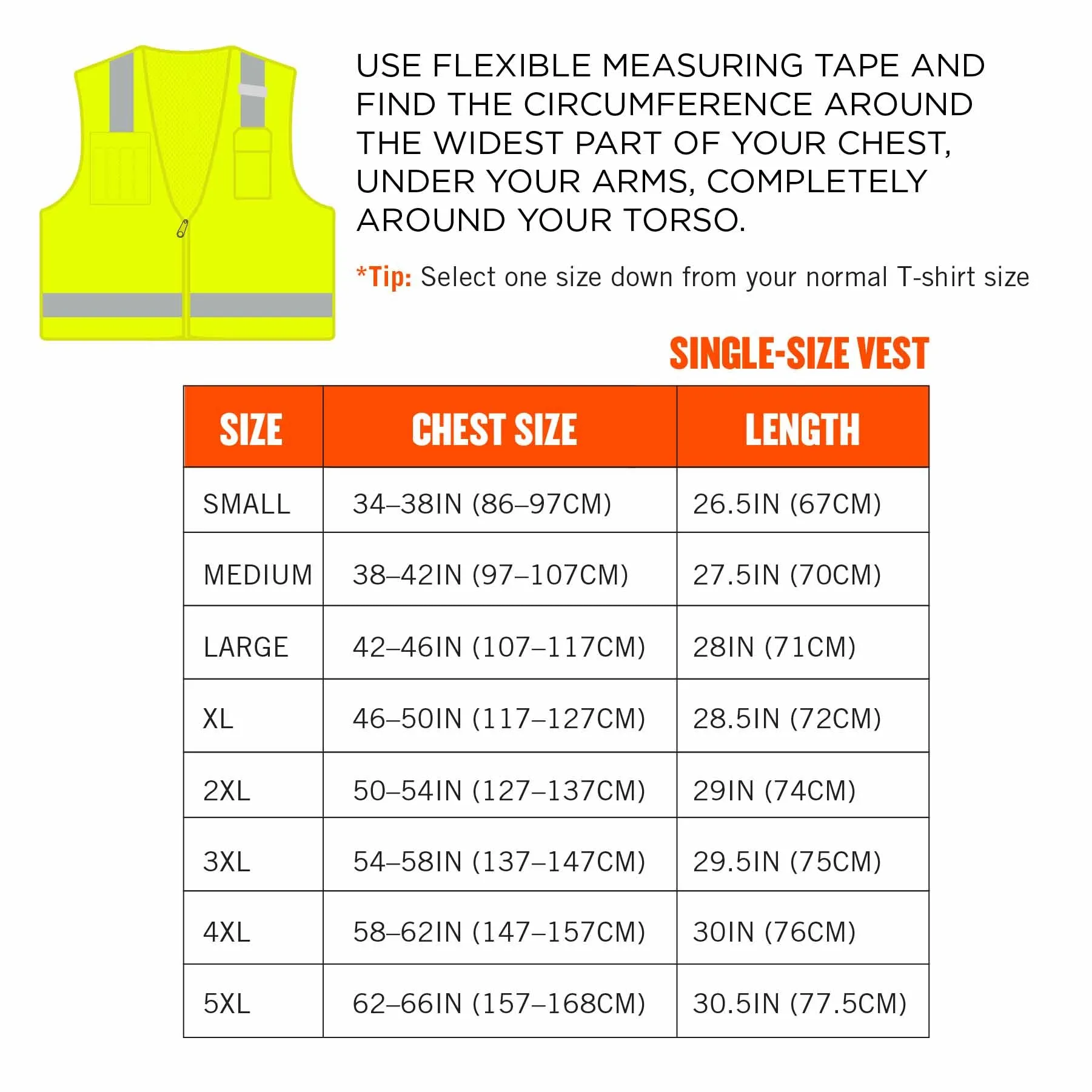 Ergodyne 24505 8249Z-S XL Lime Class 2 Economy Surveyors Vest - Single Size