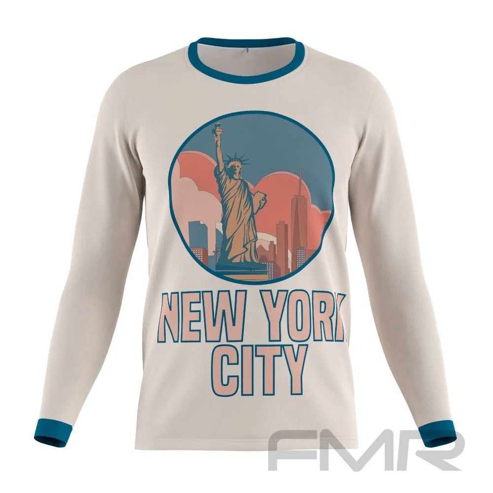 FMR Men's New York Long Sleeve Running Shirt