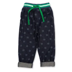 Frog face denim pants