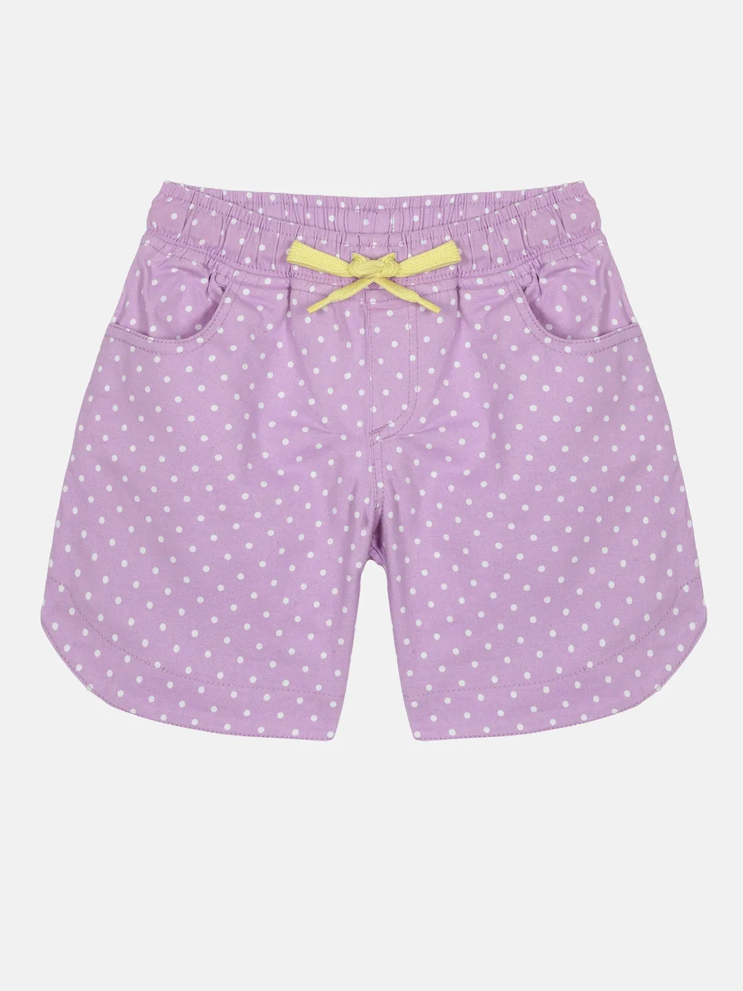 Girl's Polka Dot Printed Woven Hot Short