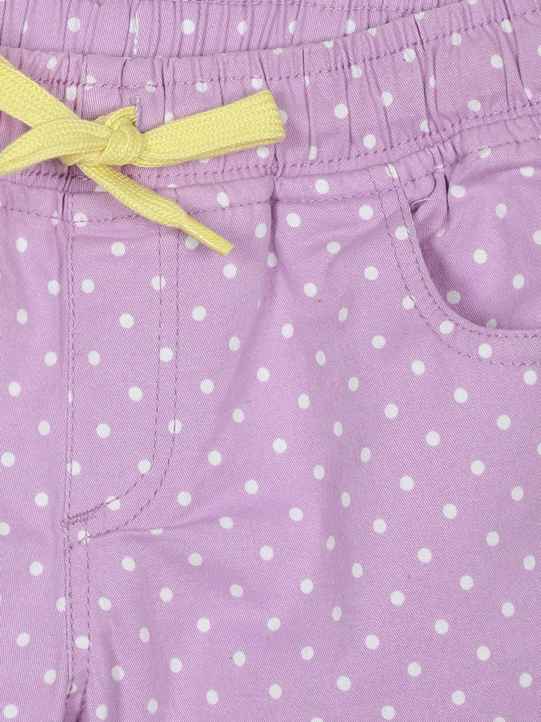 Girl's Polka Dot Printed Woven Hot Short