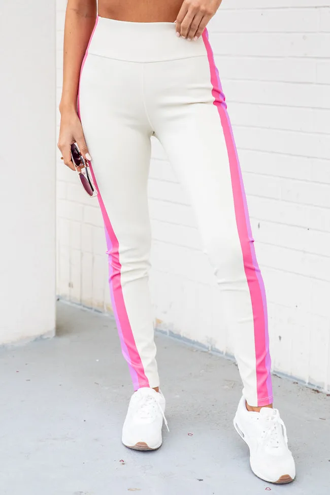 Go The Extra Mile Beige Colorblock Leggings FINAL SALE