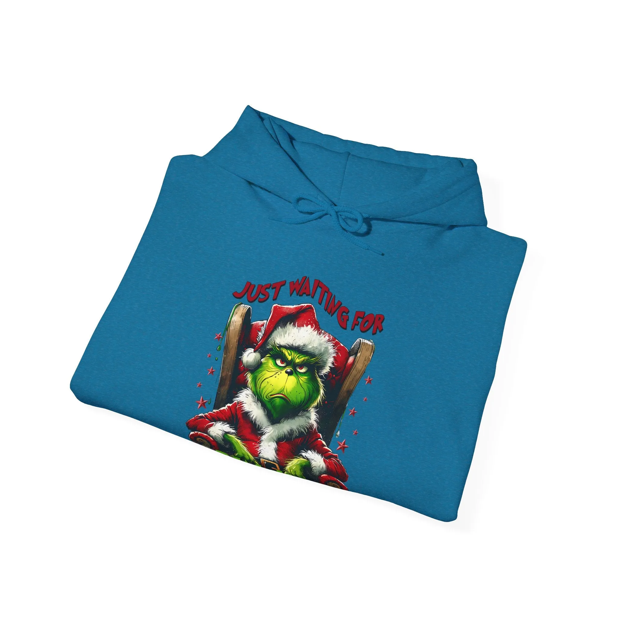 Grinch Christmas Hoodie – Just Waiting for Christmas Design