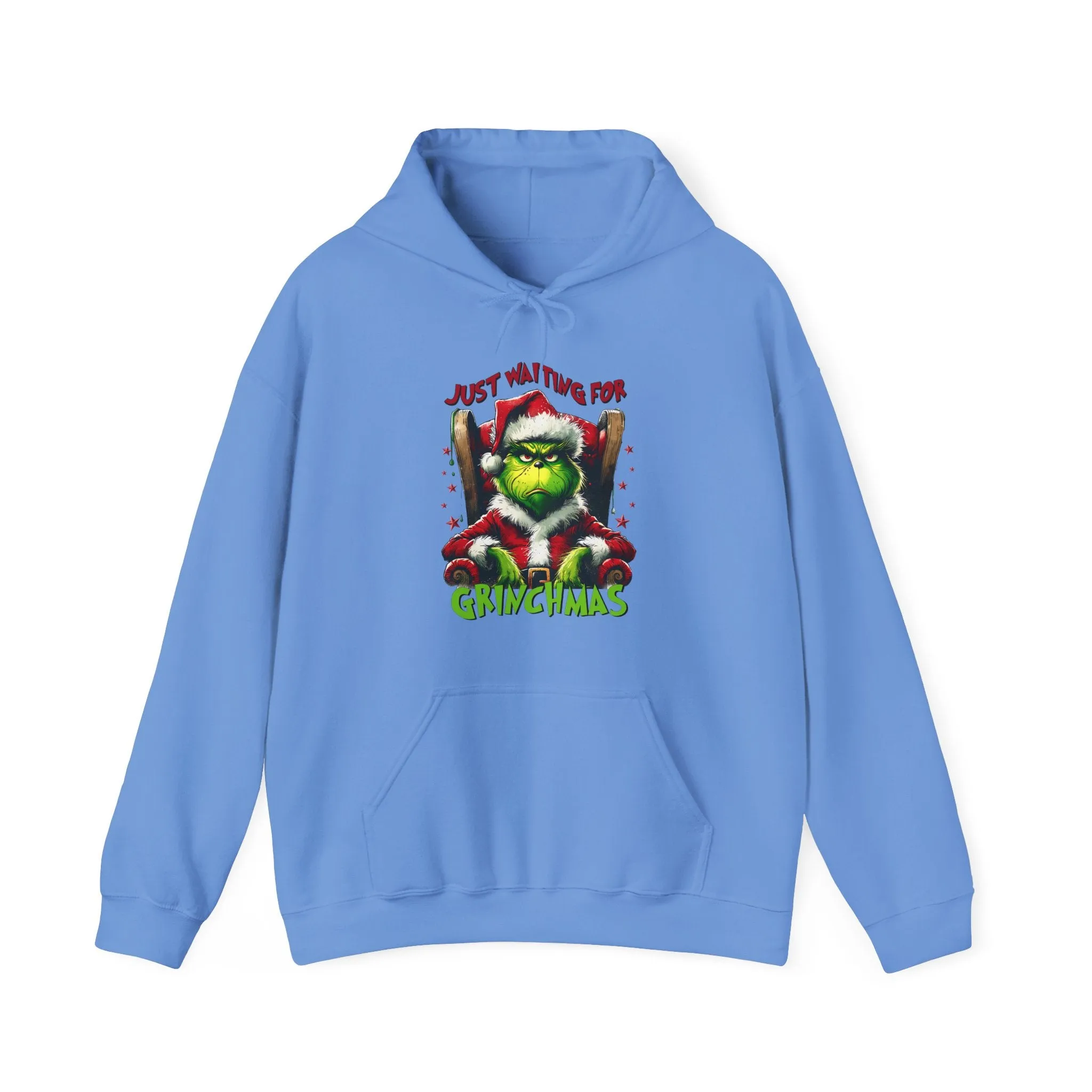 Grinch Christmas Hoodie – Just Waiting for Christmas Design