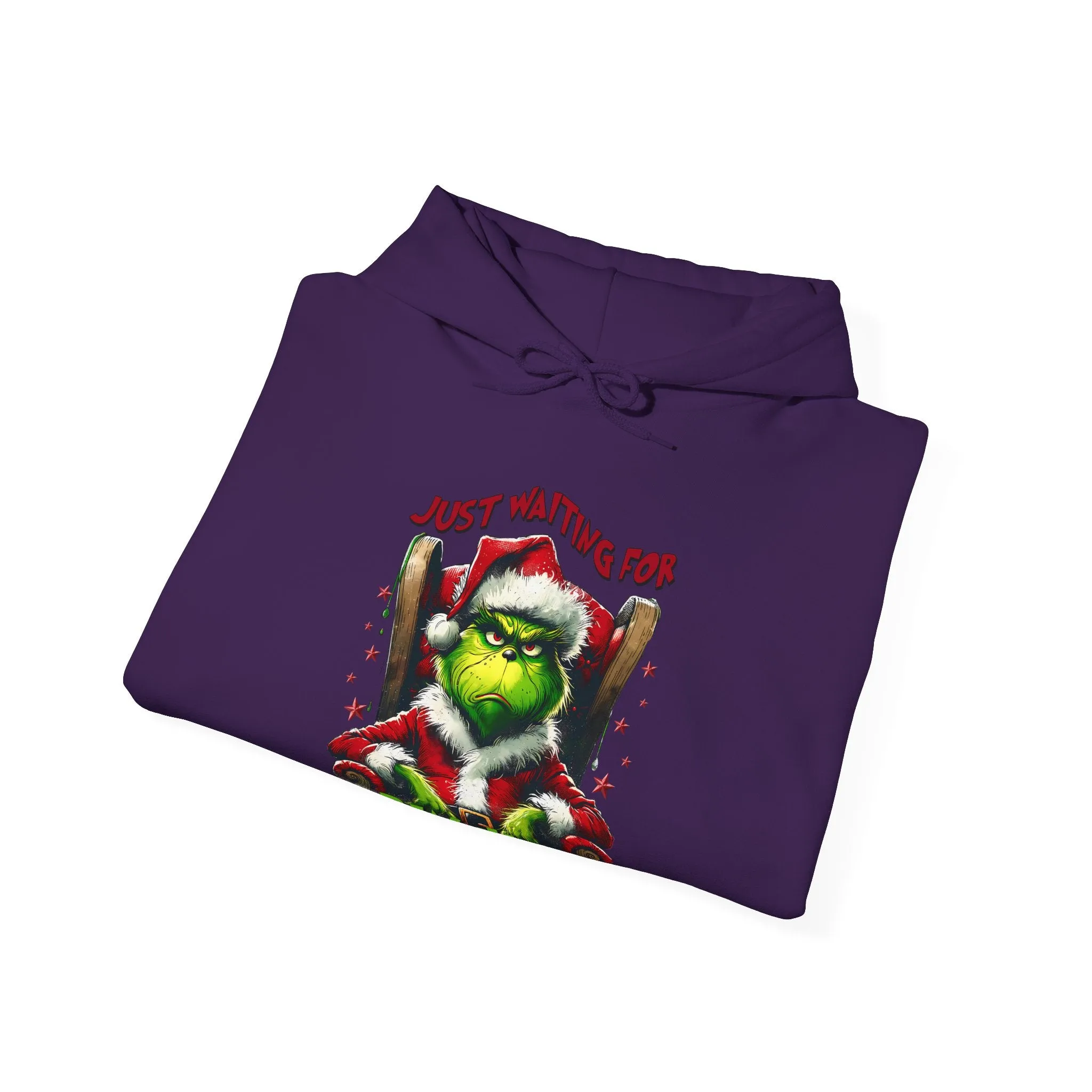 Grinch Christmas Hoodie – Just Waiting for Christmas Design