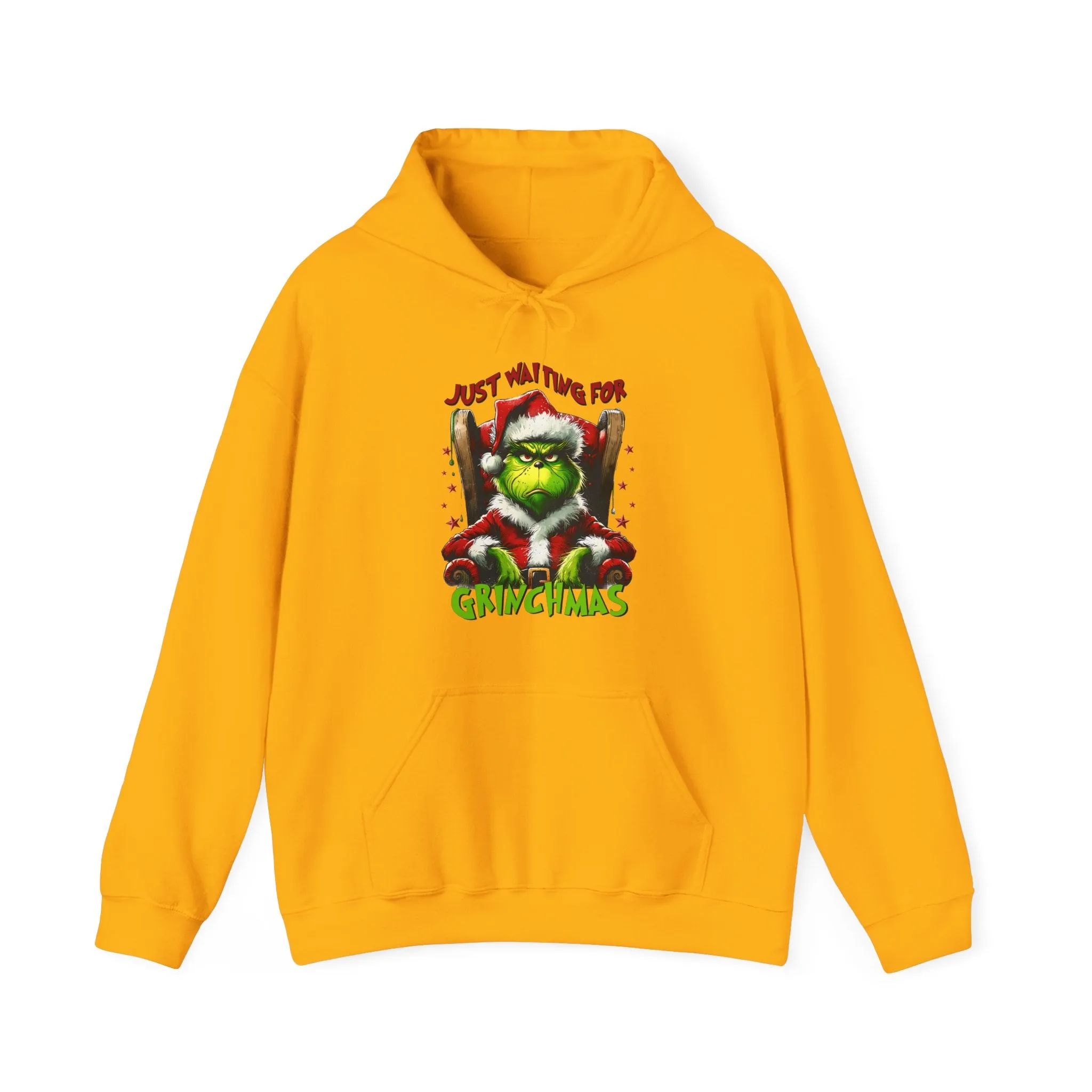 Grinch Christmas Hoodie – Just Waiting for Christmas Design