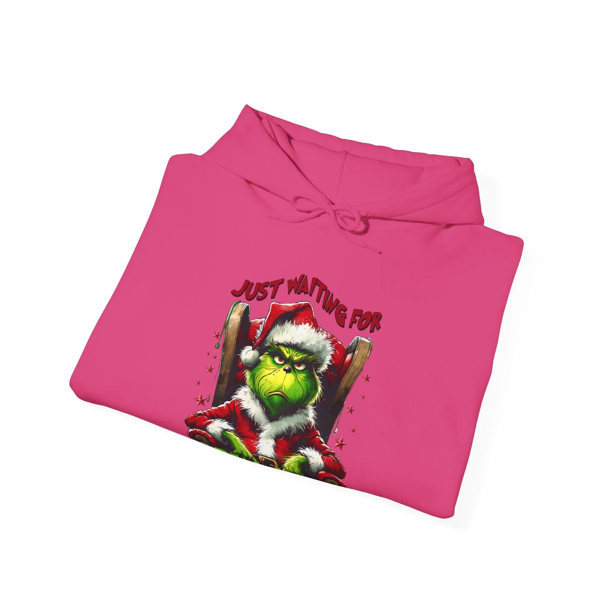 Grinch Christmas Hoodie – Just Waiting for Christmas Design